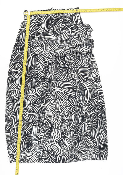 Womens UK Size 6 Topshop Straight & Pencil Chiffon Skirt