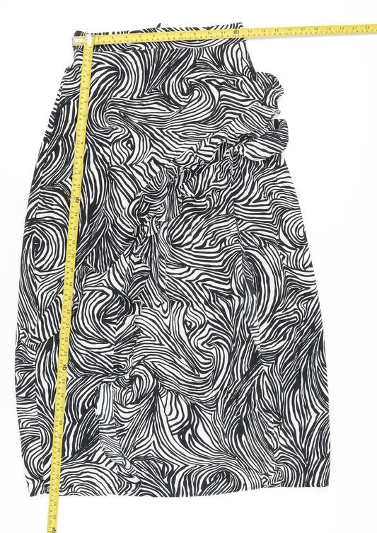 Womens UK Size 6 Topshop Straight & Pencil Chiffon Skirt