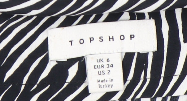 Womens UK Size 6 Topshop Straight & Pencil Chiffon Skirt