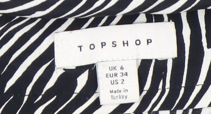 Womens UK Size 6 Topshop Straight & Pencil Chiffon Skirt