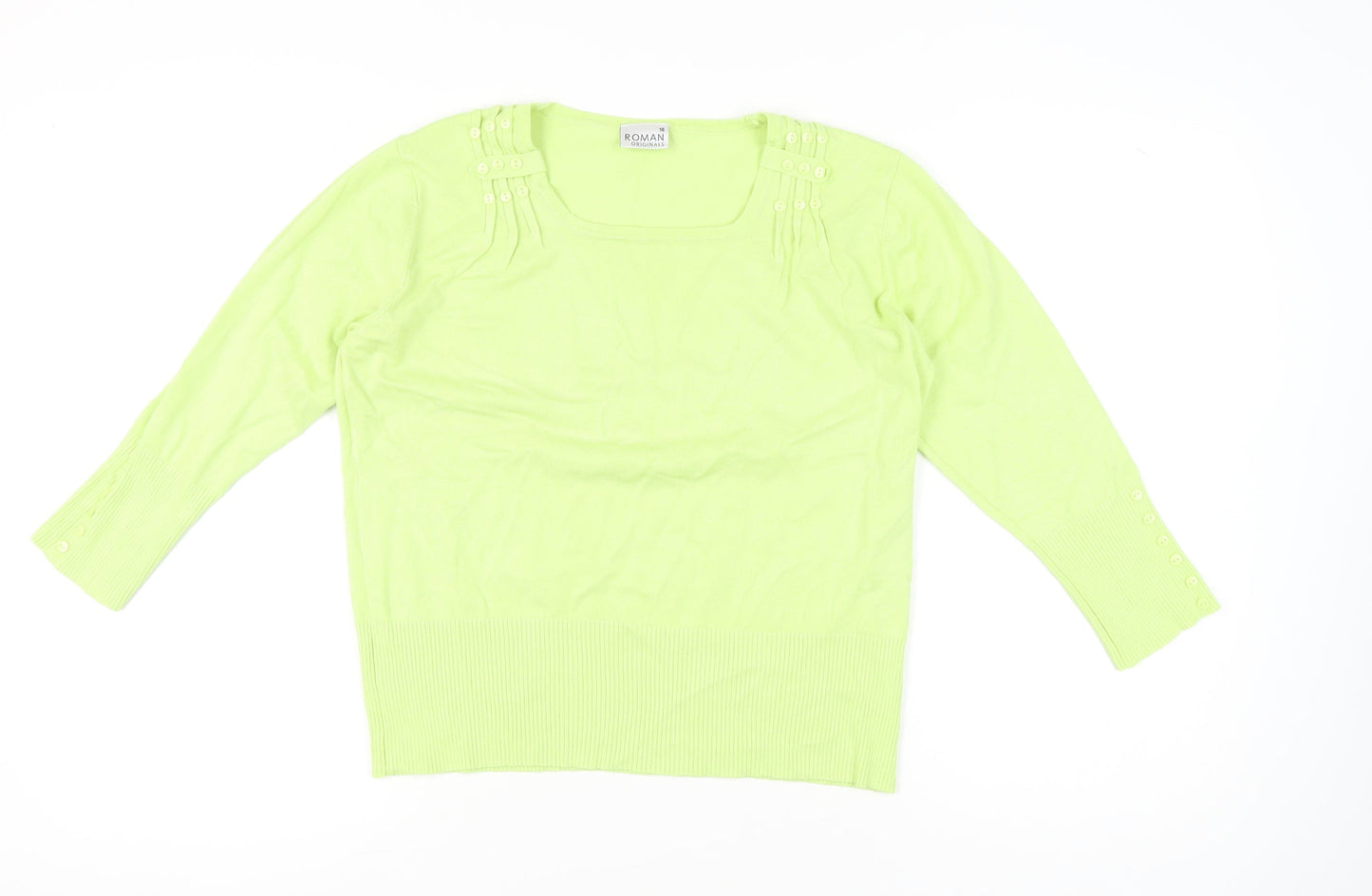Womens UK Size 16 Roman Originals Green Pullover Jumper
