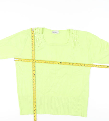 Womens UK Size 16 Roman Originals Green Pullover Jumper
