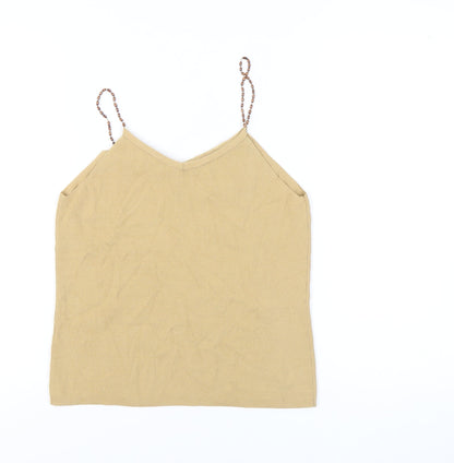 Betty Barclay Women’s Beige Tank Camisole Top Size 14 Fringe Viscose