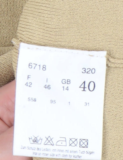 Betty Barclay Women’s Beige Tank Camisole Top Size 14 Fringe Viscose