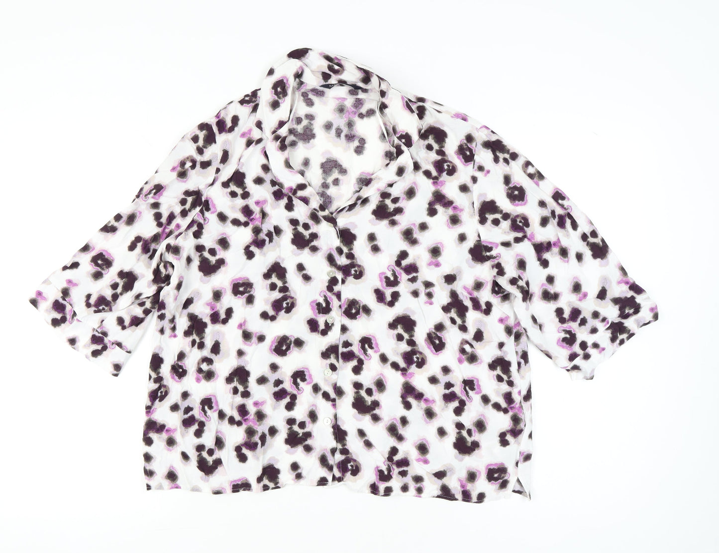 Womens UK Size 18 Marks and Spencer Multicoloured Classic Blouse