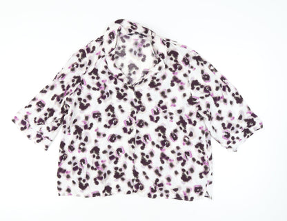 Womens UK Size 18 Marks and Spencer Multicoloured Classic Blouse