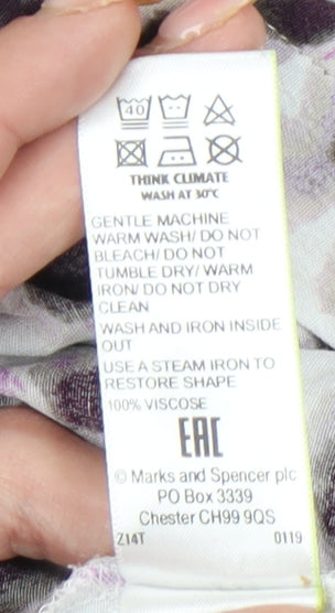 Womens UK Size 18 Marks and Spencer Multicoloured Classic Blouse