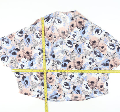 Womens UK Size 10 NEXT Multicoloured Kimono Blouse