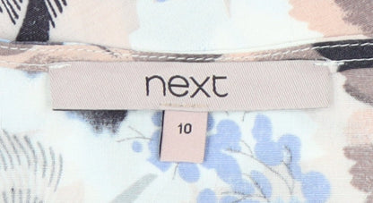 Womens UK Size 10 NEXT Multicoloured Kimono Blouse