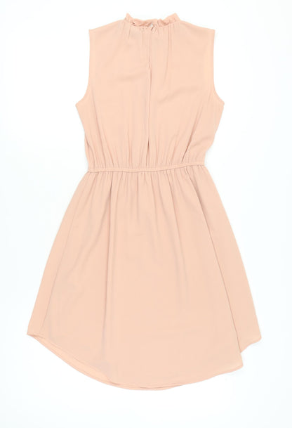 H&M Women’s Beige Knee Length Sleeveless Shift Dress Size 6