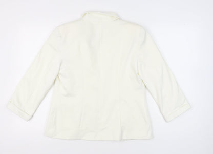 Miss Selfridge Women’s White Shawl Collar Blazer Size 14
