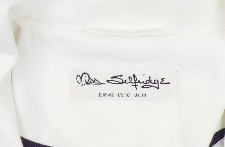 Miss Selfridge Women’s White Shawl Collar Blazer Size 14