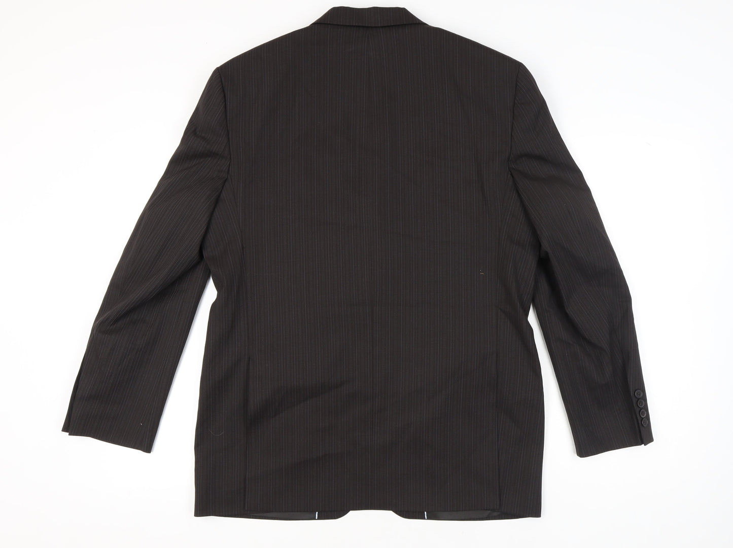 Next Men’s Brown 42R Pinstripe Wool Blend Blazer Jacket