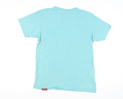 Eden Project Womens Blue Organic Cotton Graphic T-Shirt M