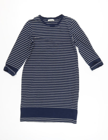 Whistles Women’s Blue Striped Jersey Shift Dress UK 12