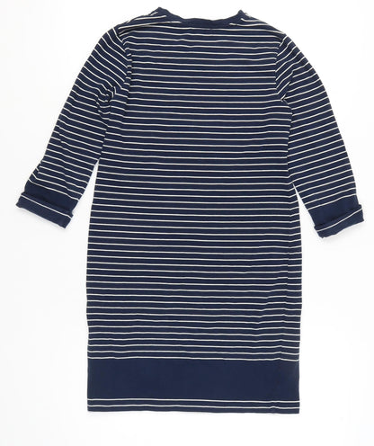 Whistles Women’s Blue Striped Jersey Shift Dress UK 12
