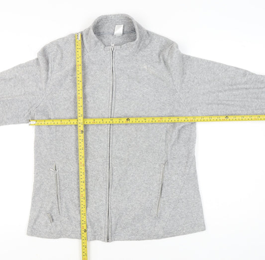 Decathlon Womens Grey Fleece Full Zip Jacket Size XL