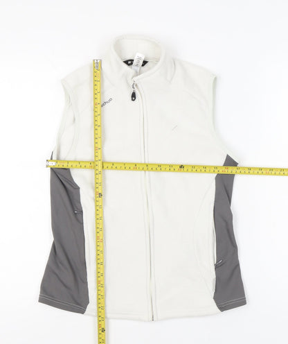 Quechua Womens White Fleece Waistcoat Bodywarmer Size 12