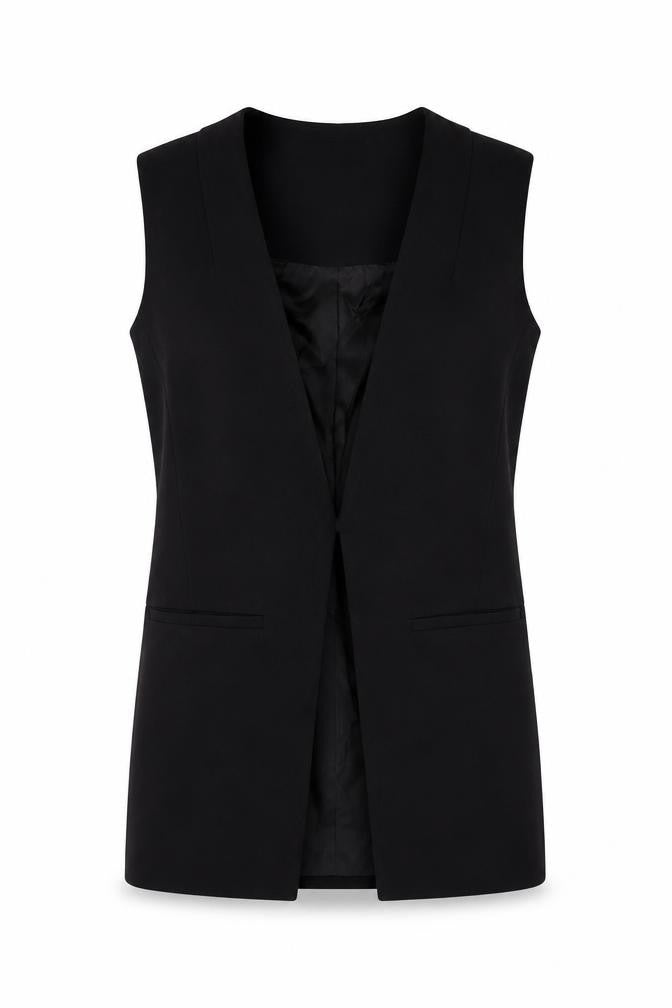 Womens UK Size UK 8 Topshop Regular Black Suit Waistcoat