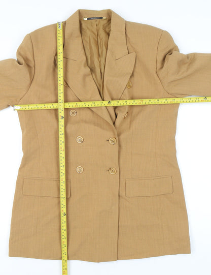 Your Sixth Sense Women’s Beige Wool Double-Breasted Blazer UK 14