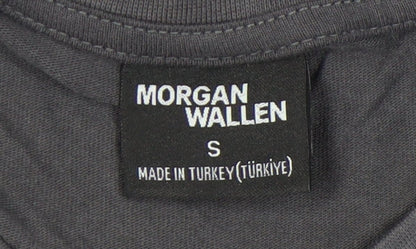 Primark Men’s Grey Morgan Wallen Graphic Band T-Shirt Size S