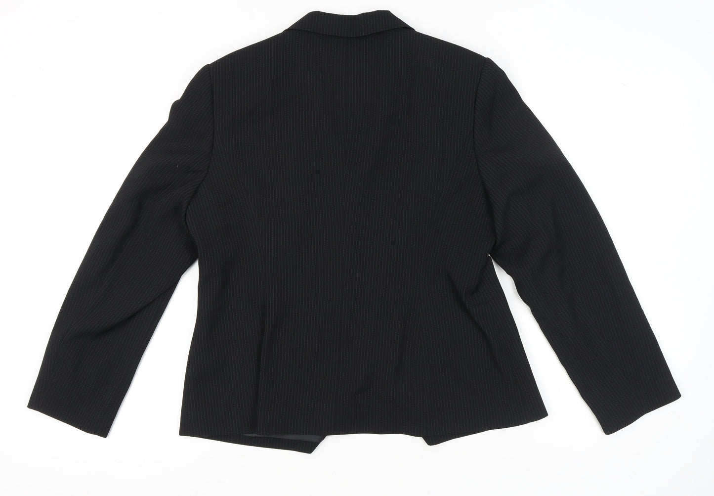 Next Womens Black Pinstripe Blazer UK 18 Regular Fit Work Jacket