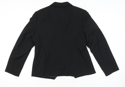 Next Womens Black Pinstripe Blazer UK 18 Regular Fit Work Jacket