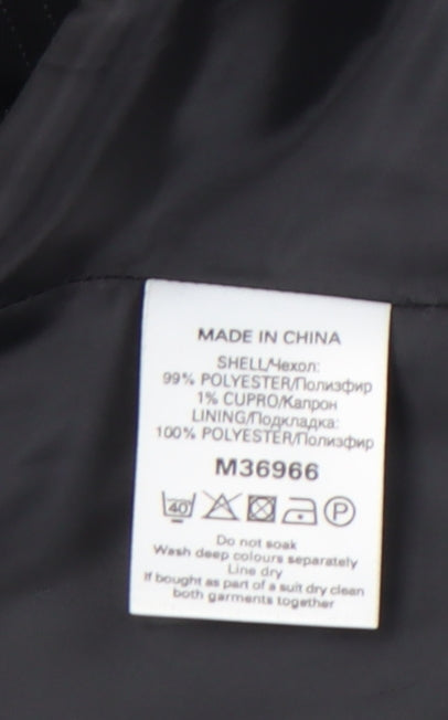 Next Womens Black Pinstripe Blazer UK 18 Regular Fit Work Jacket