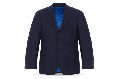 Charles Tyrwhitt Men's Blue 38R Wool Blazer Jacket Notch Lapel