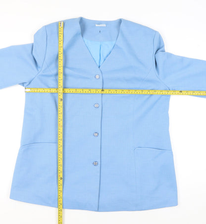 Toddy of Sweden Womens Blue Size 18 Suit Jacket Four-Button Formal