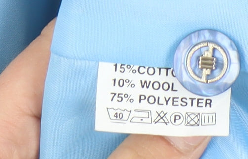Toddy of Sweden Womens Blue Size 18 Suit Jacket Four-Button Formal