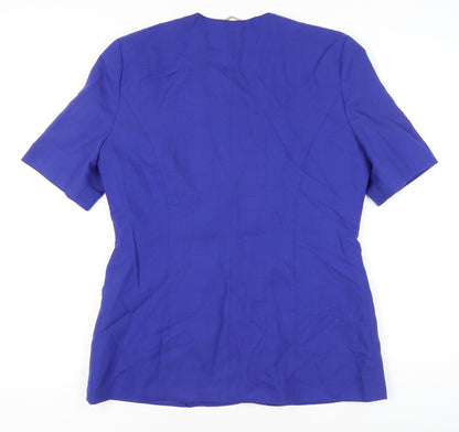 Berkertex Womens Blue Size 16 Double-Breasted Suit Jacket