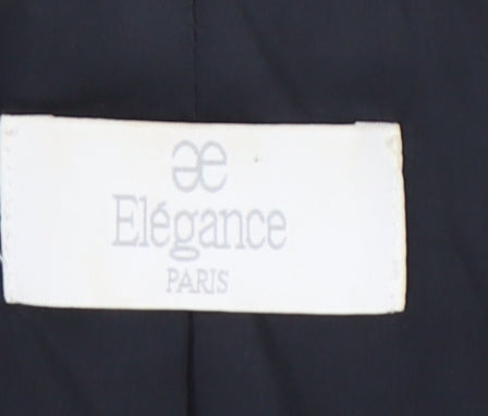 Élégance Paris Women's Black Houndstooth Blazer Size 12
