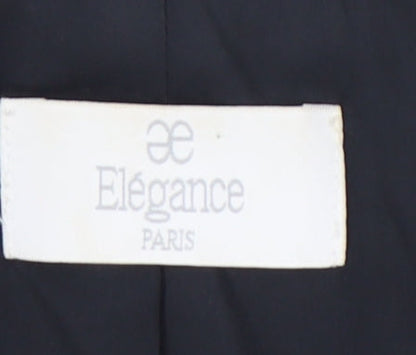 Élégance Paris Women's Black Houndstooth Blazer Size 12