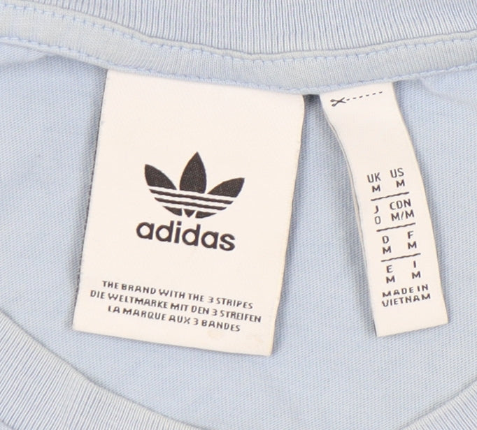 Mens UK Size M adidas Blue  T-Shirt