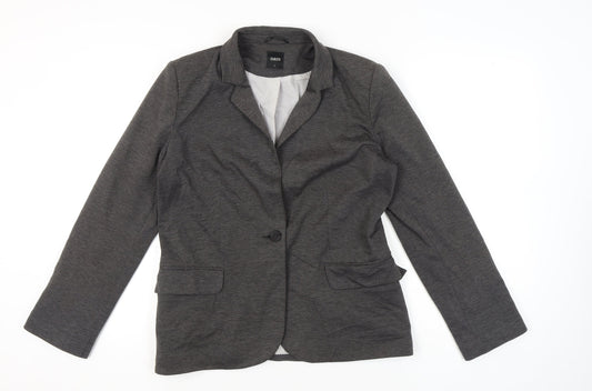 Oasis Women’s Grey Blazer Jacket L Regular Fit Business Casual