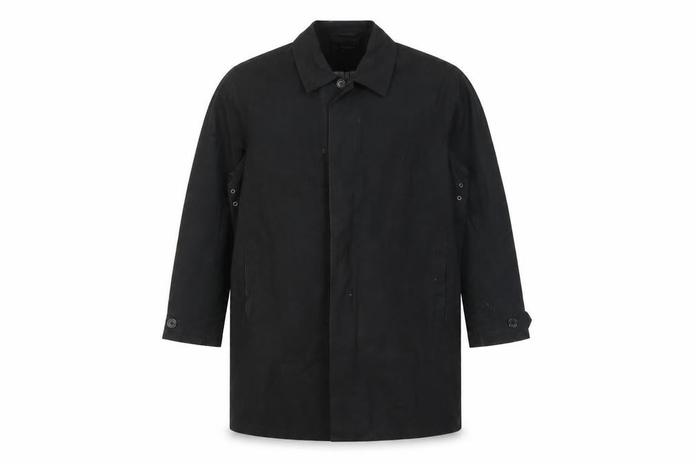 Mens UK Size L Tom English Black Overcoat
