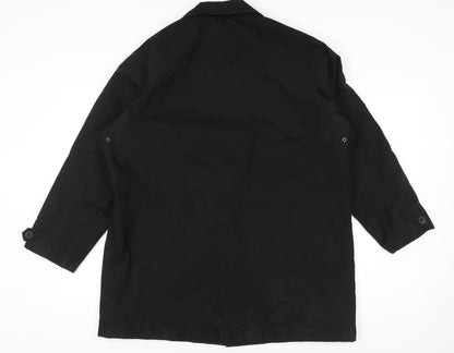 Mens UK Size L Tom English Black Overcoat