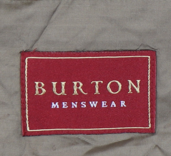 Burton Menswear Men's Beige 38in Blazer Jacket Wool Blend Regular Fit