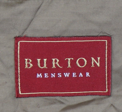 Burton Menswear Men's Beige 38in Blazer Jacket Wool Blend Regular Fit