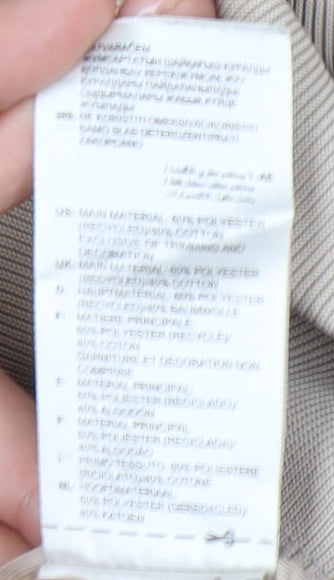 Adidas Women’s Beige Full Zip Sweatshirt Size L Logo Sports Jacket