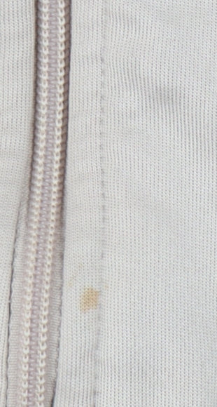 Adidas Women’s Beige Full Zip Sweatshirt Size L Logo Sports Jacket