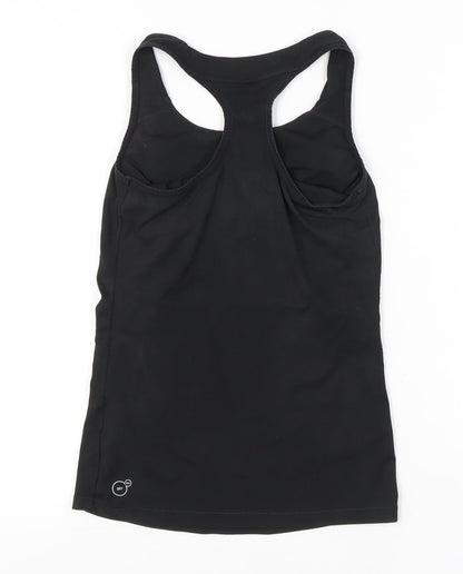 Puma Womens Black Racerback Tank Top Slim Fit Sports Vest S