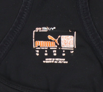 Puma Womens Black Racerback Tank Top Slim Fit Sports Vest S