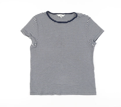 Womens UK Size 16 Marks and Spencer Blue Basic T-Shirt