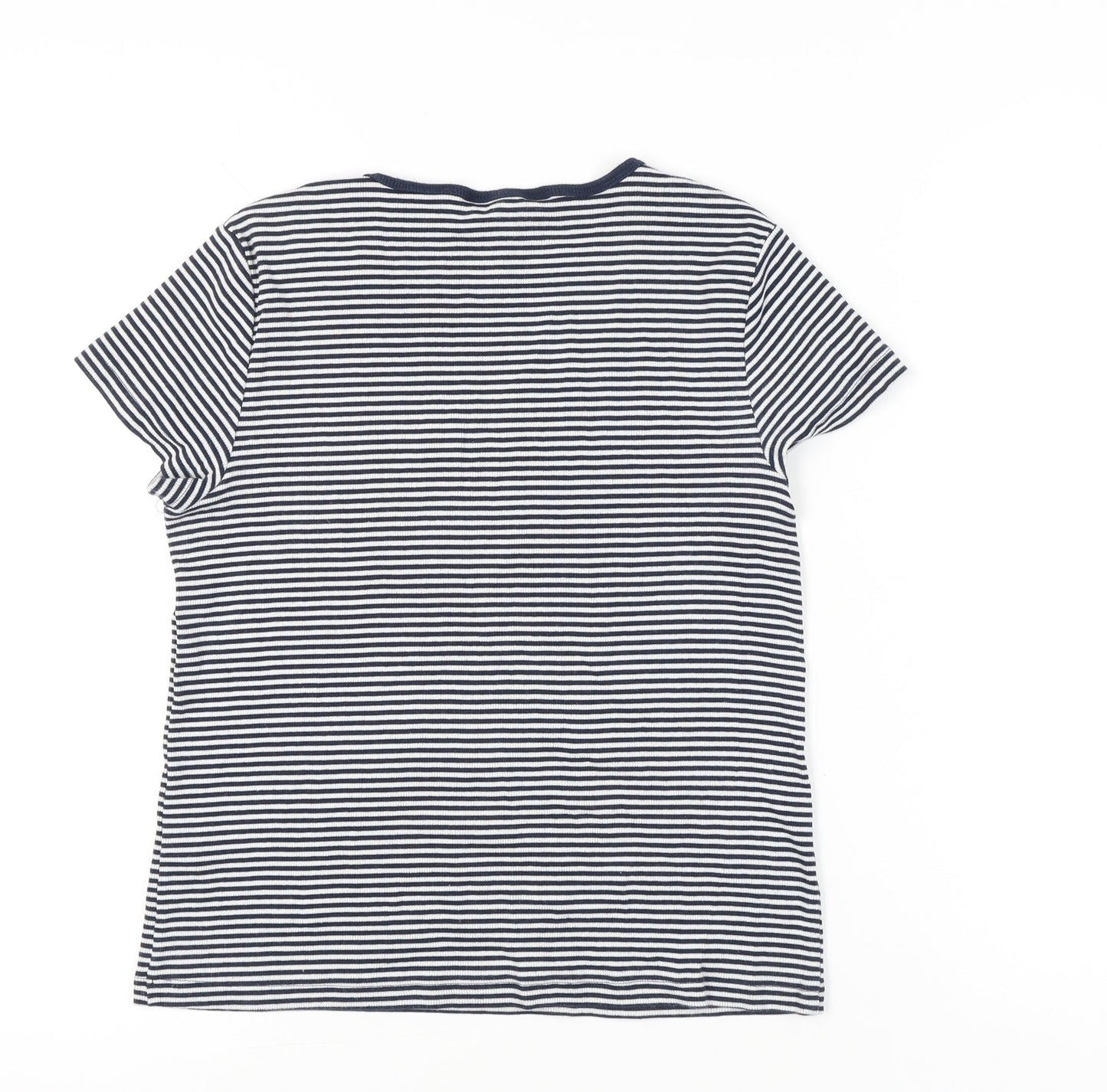 Womens UK Size 16 Marks and Spencer Blue Basic T-Shirt