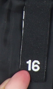 H&M Divided Womens Black White Geometric Blazer Size 16