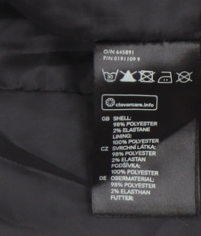 H&M Divided Womens Black White Geometric Blazer Size 16