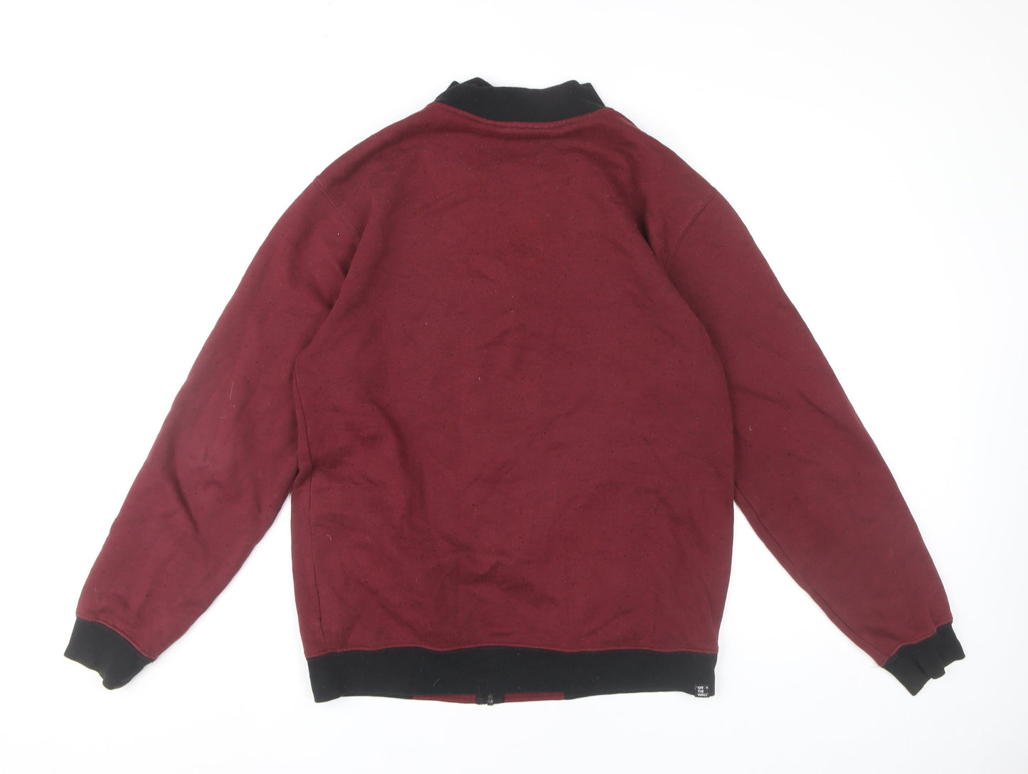 Vans Men’s Red Full Zip Sweatshirt Jacket Size S Regular Fit