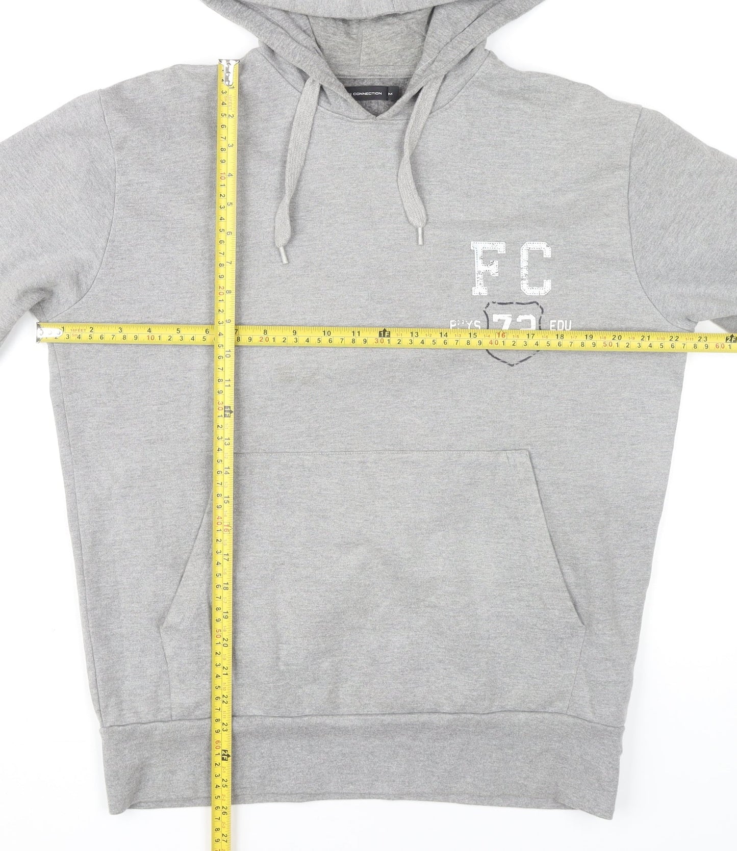 Mens UK Size M French Connection Grey Pullover Hoodie
